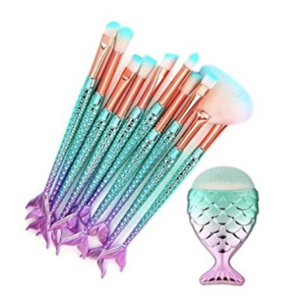 Other - 11 Piece Mermaid Makeup Brush Set
